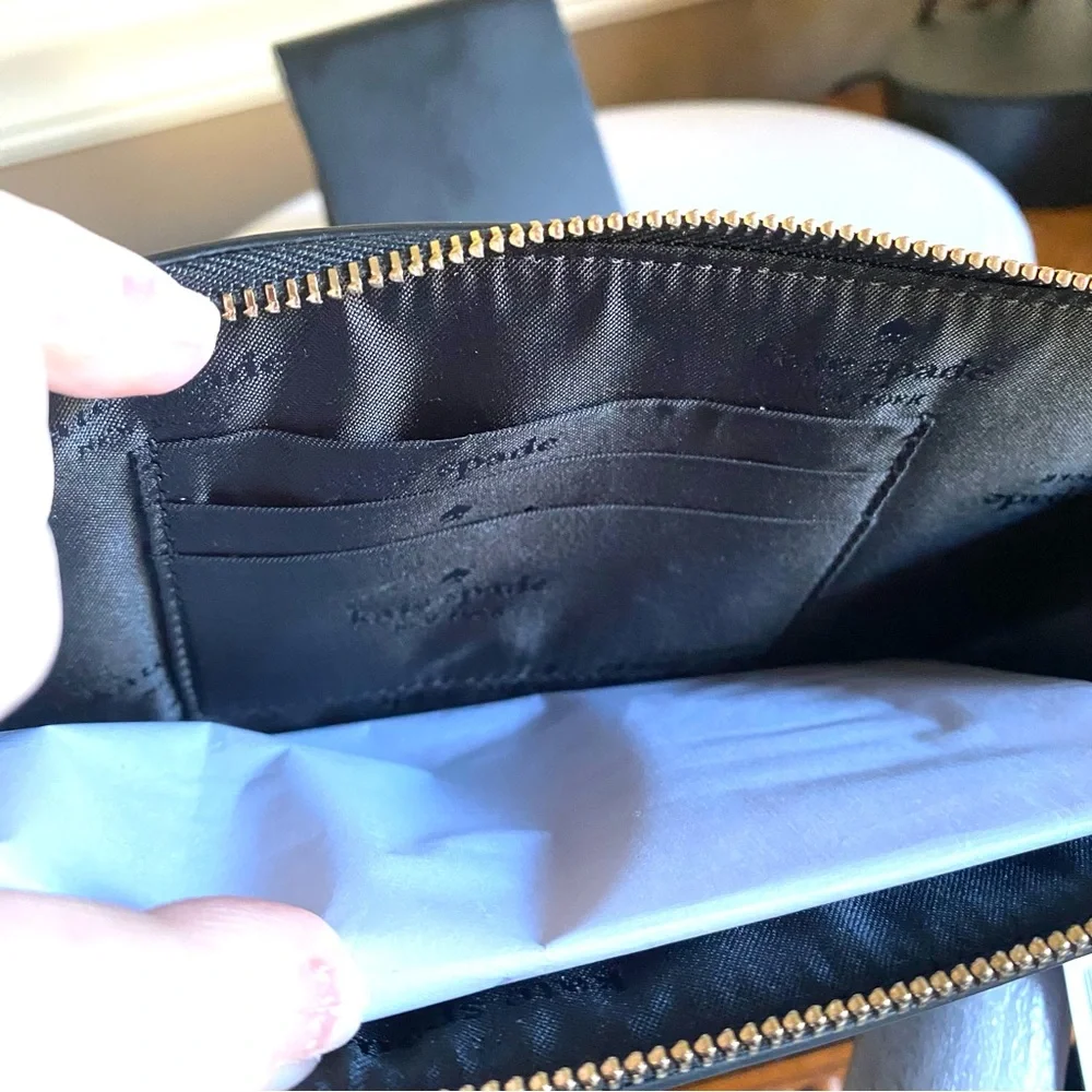 Kate Spade NWT Lucy Saffiano leather L Zip wristlet new with tags & factory wrap